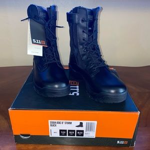 New 5.11 Black side-zip, waterproof leather boots